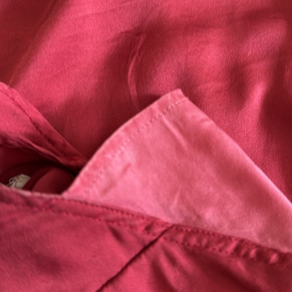 Anthropologie Floreat Silk Elegant Burgundy Spaghetti Strap Tann Top - Picture 11 of 12